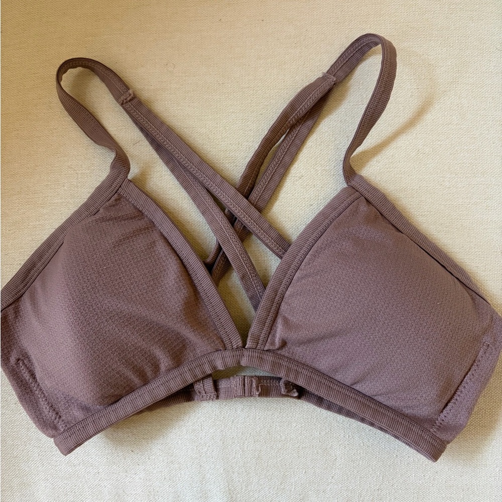 Me to We Brown Crisscross Strappy Bralette